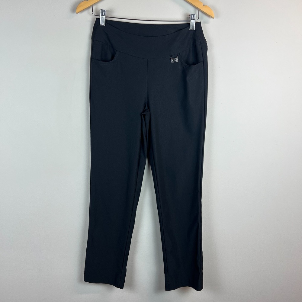 Lulu-B Pants Womens 4 Black Pull On Stretch Straight Leg Stretch Nylon UPF 50+